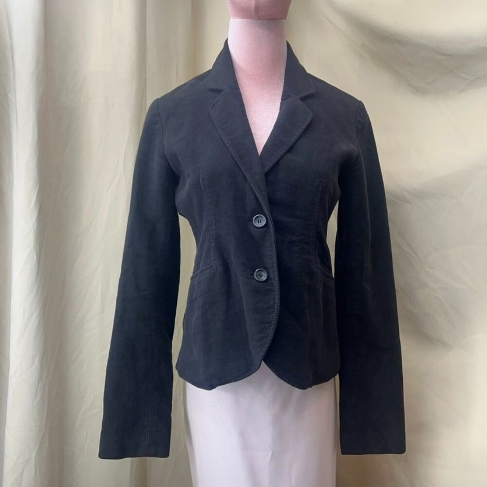 Ralph Lauren  Polo Jeans Original Y2k  Washed Black  Velvet  Blazer  Size S